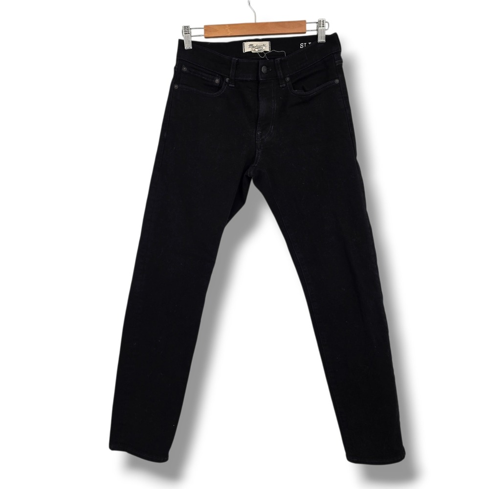 Madewell Mens Slim Jeans Black‎ Coolmax All Season Stretch Denim W28 L30